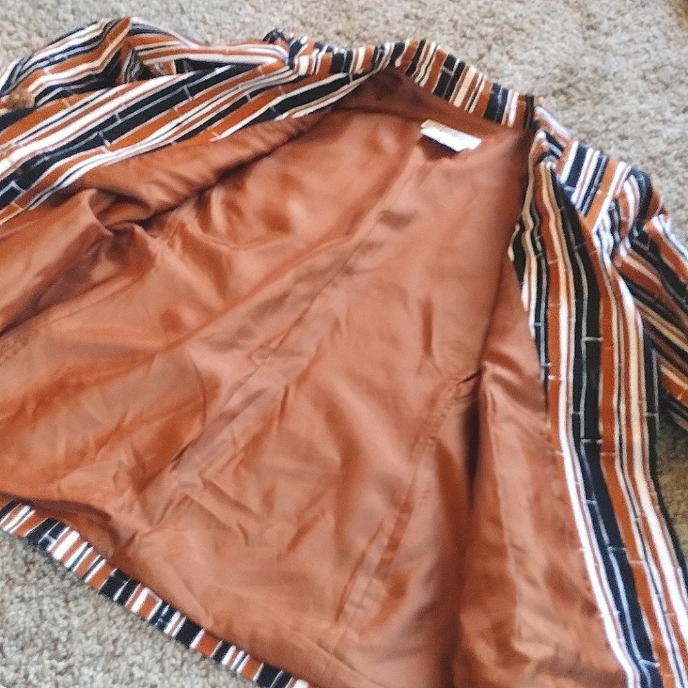 Vintage YSL Yves Saint Laurent Rive Gauche Striped Skirt and Blazer Suit Size 10 - Picture 16 of 16